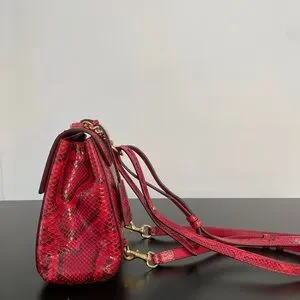 Gucci Red Backpack with Ornate Detailing GUCCI Soho Leather Chain Backpack Red 536192 | eBay main image 4